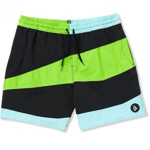 Volcom Marine Time Swim Trunks Crete Blue XXL